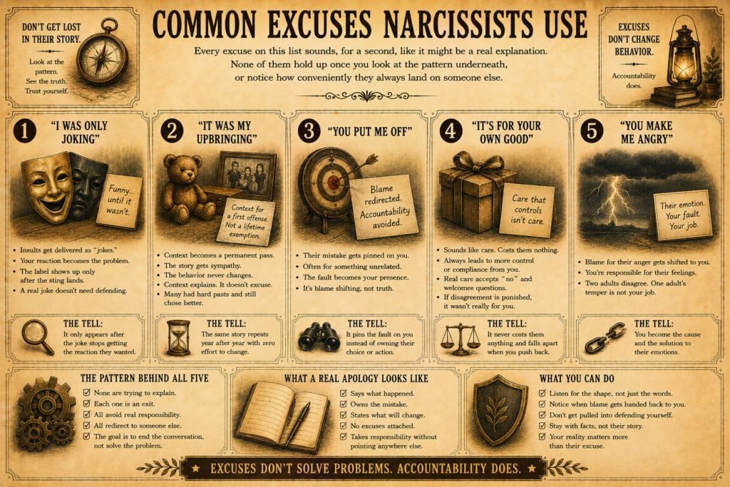 Common Excuses Narcissists Use