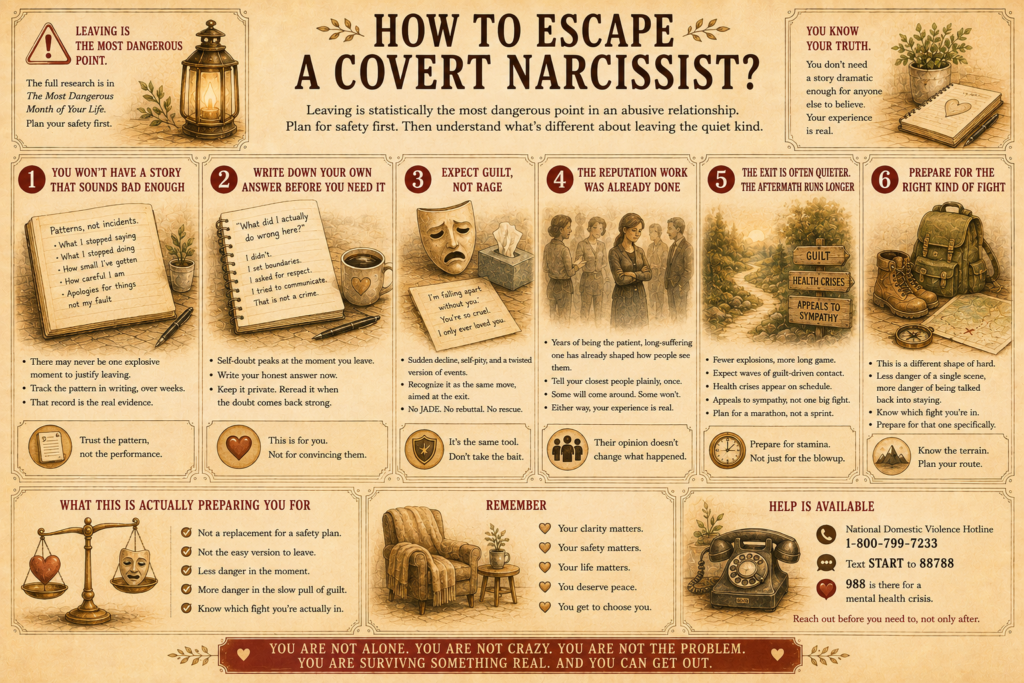 How to escape a covert narcissist