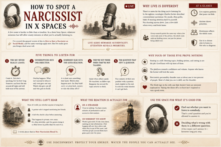 How to Spot a Narcissist in X Spaces