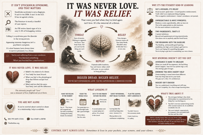 It Was Never Love. It Was Relief.