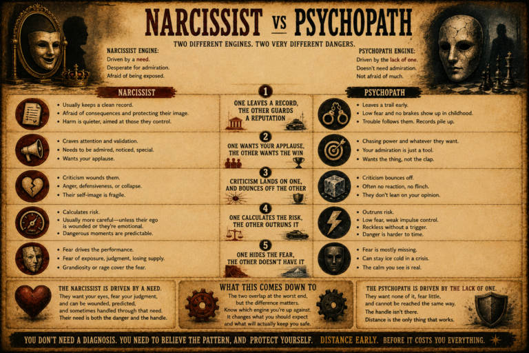 Narcissist vs Psychopath