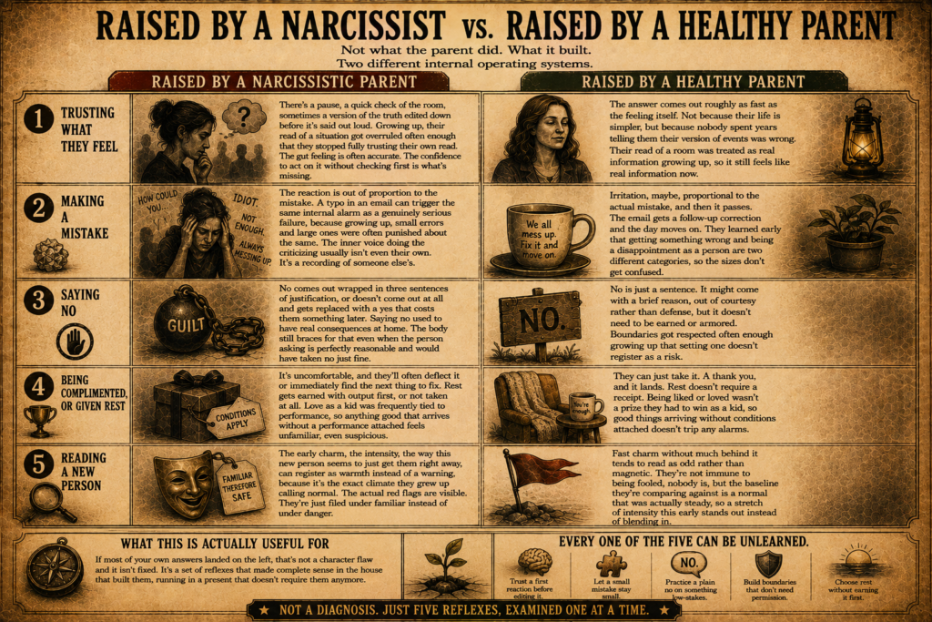 Raised by a Narcissist vs Raised by a Healthy Parent