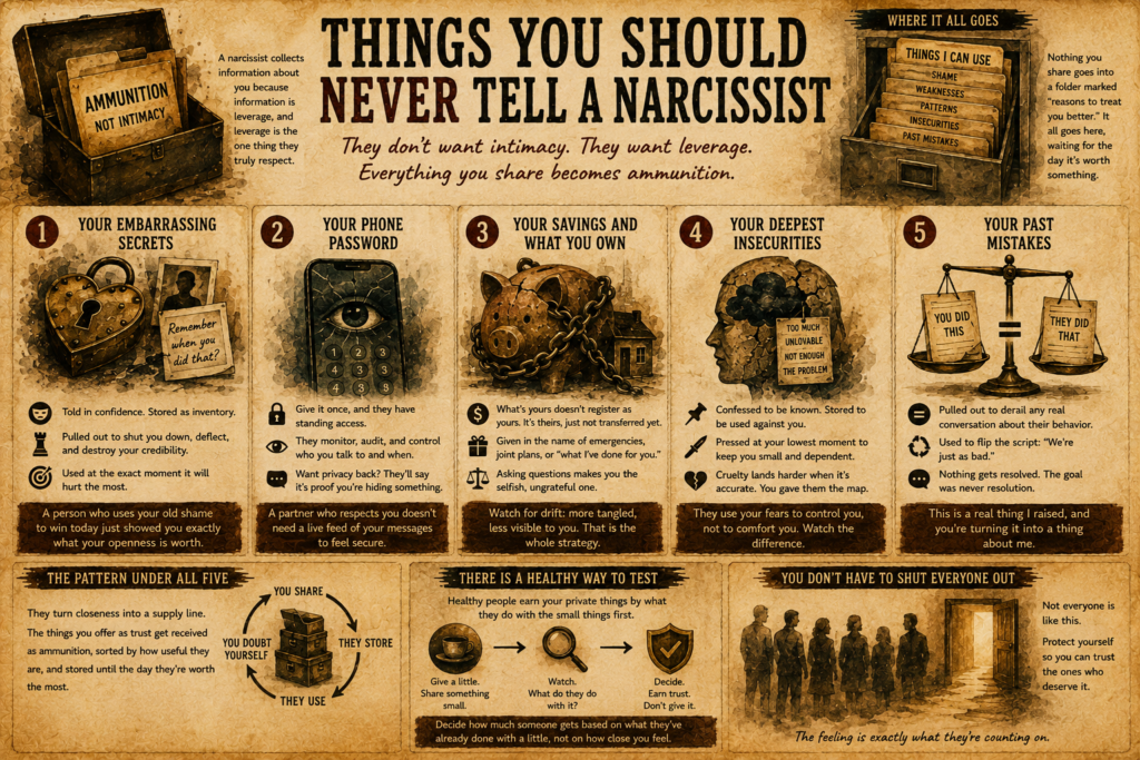 Things You Should Never Tell a Narcissist