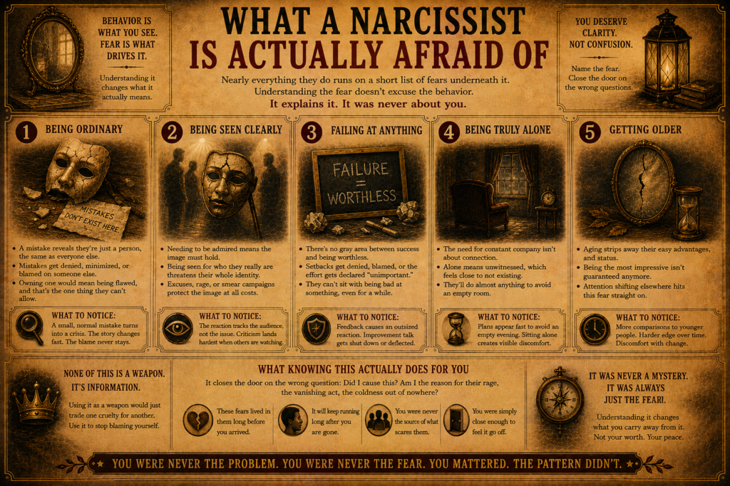 What a Narcissist Is Actually Afraid Of