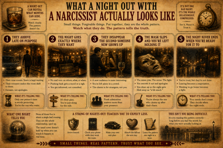 What a Night Out With a Narcissist Actually Looks Like