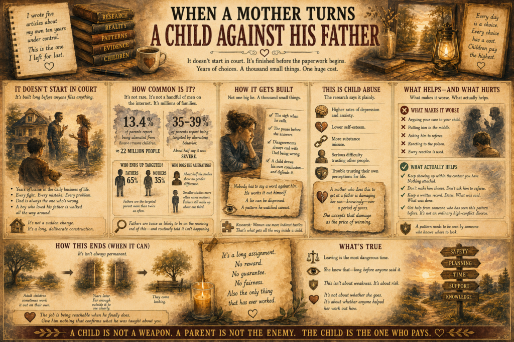 When a mother turns the child against the father