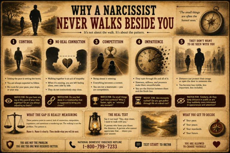 Why a Narcissist Never Walks Beside You