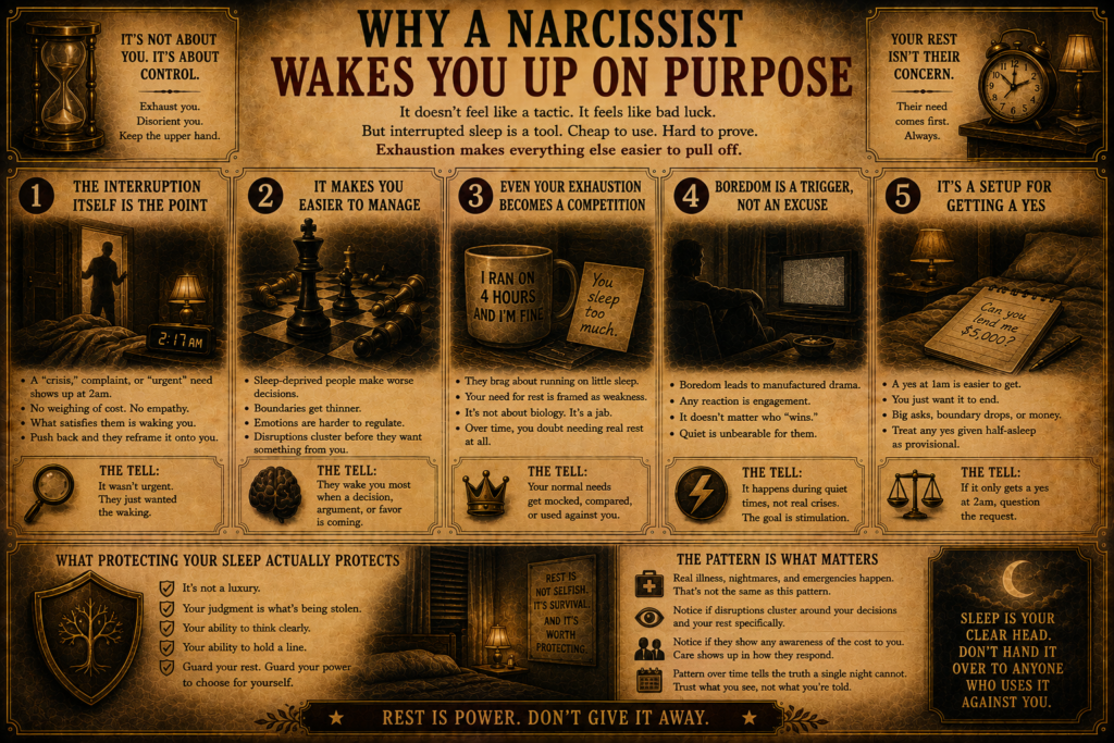 Why a Narcissist Wakes You Up on Purpose