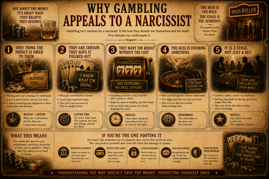 Why Gambling Appeals to a Narcissist