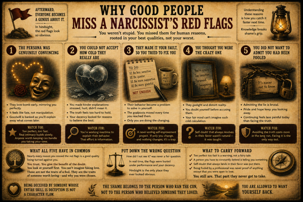 Why Good People Miss a Narcissist's Red Flags