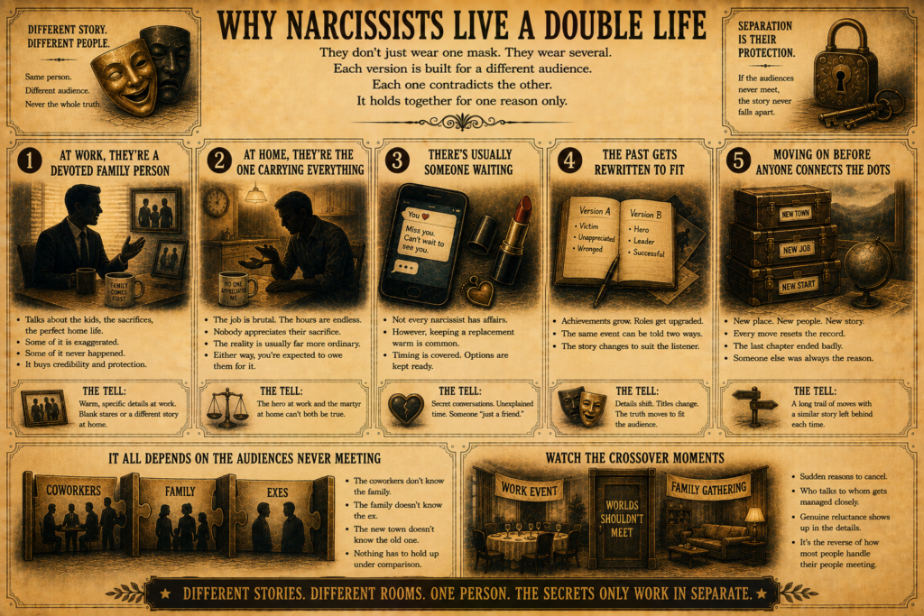 Why Narcissists Live a Double Life