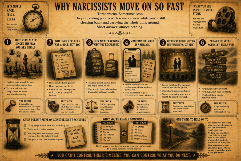 Why Narcissists Move On So Fast