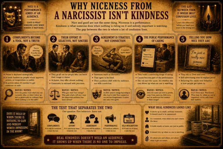 Why Niceness From a Narcissist Isn’t Kindness