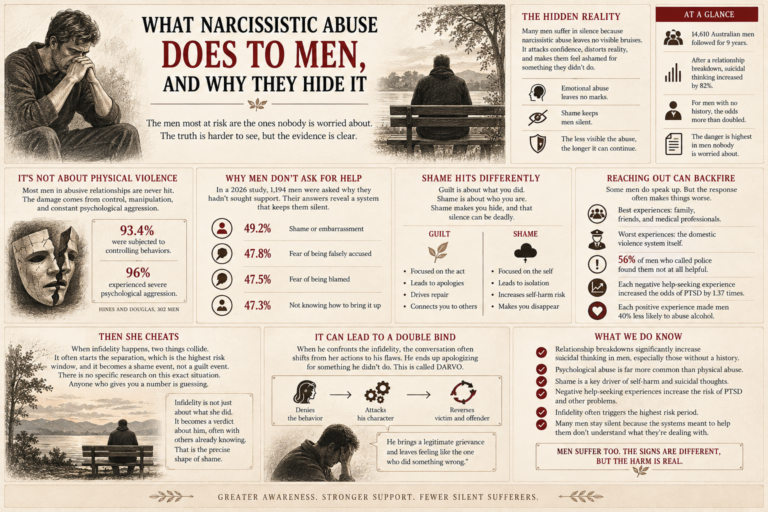 What Narcissistic Abuse Does to Men, and Why They Hide It
